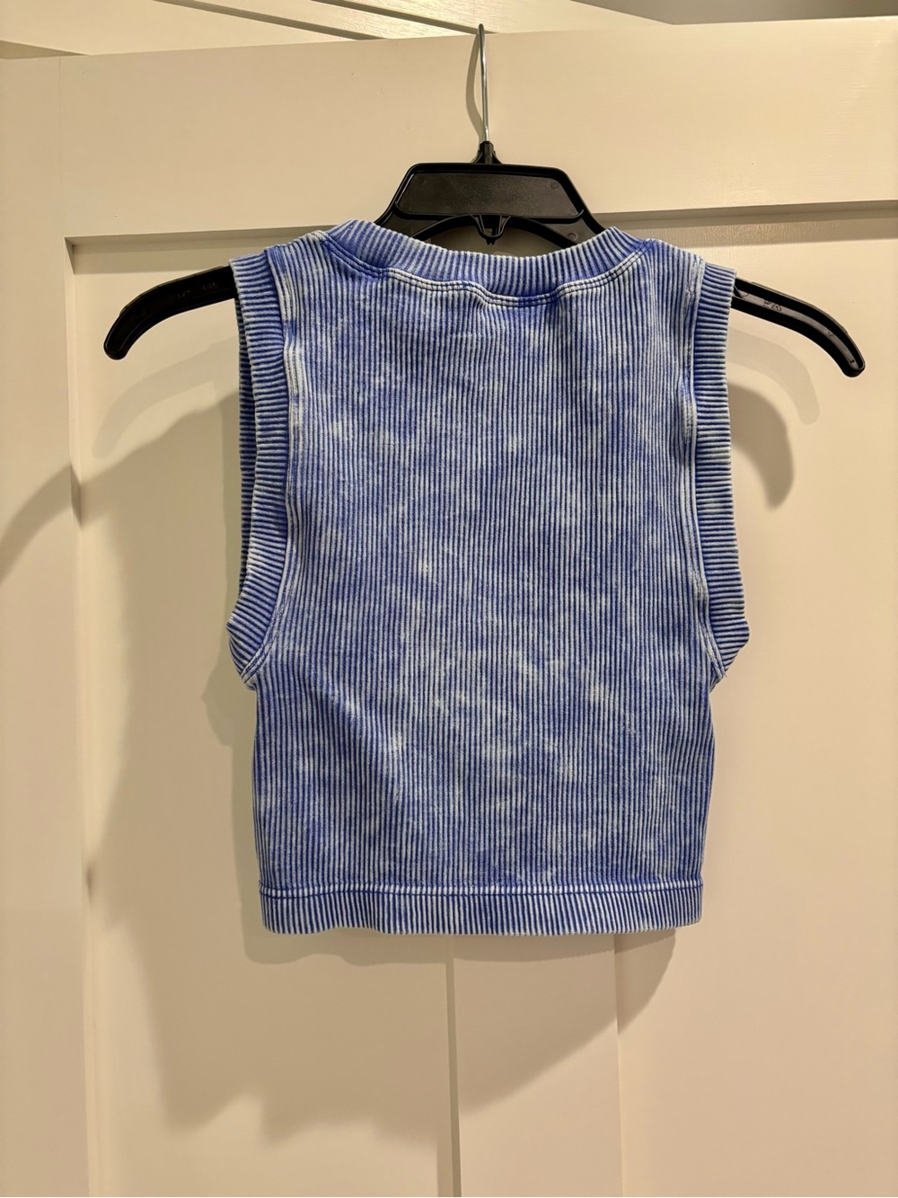Blue Ribbed Tank Top - Zenana - Picture 2 of 2